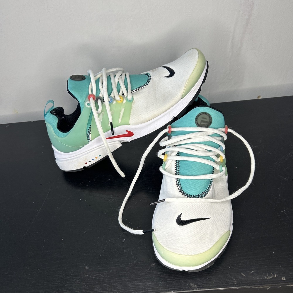 NIKE AIR PRESTO "STAINED GLASS" WASHED TEAL-UNIVERSITY RED‎ SZ 10 -WM